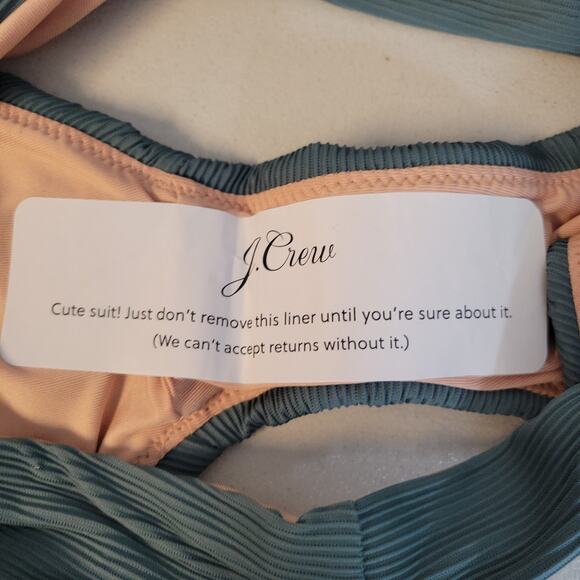 NWT J.Crew Ribbed High Rise Cheeky Bikini Bottom Vacation Summer Resort Size XXS - Picture 4 of 6